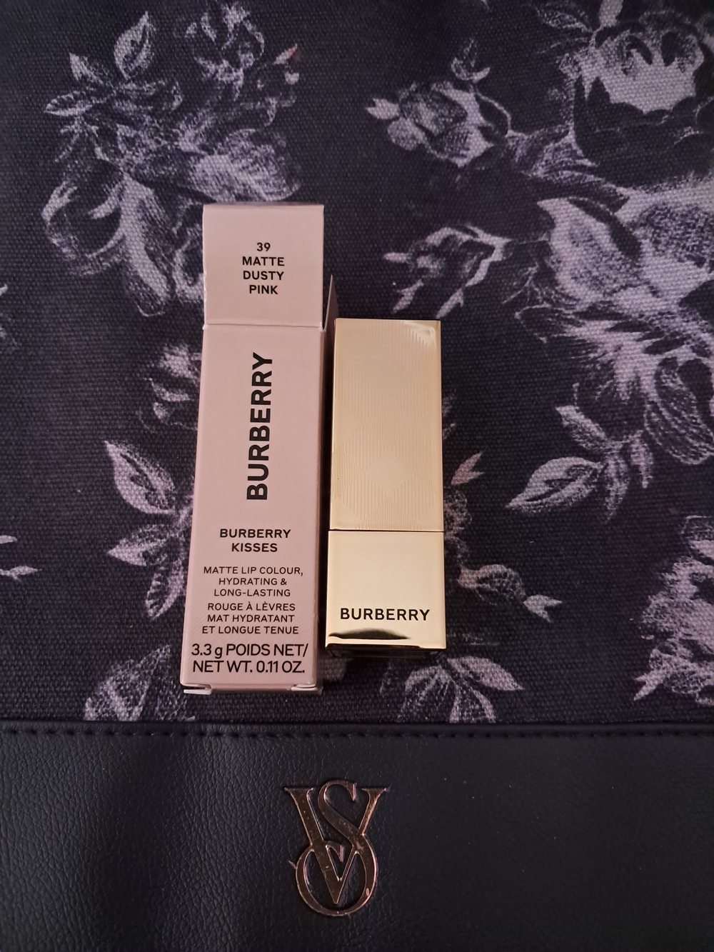 Burberry Matte Lipstick in Dusky Pink with Gold Case